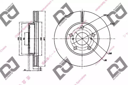 Тормозной диск DJ PARTS BD1415